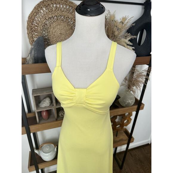 Vintage 60’s Size 5/6 Small Yellow Maxi Dress - Picture 3 of 8